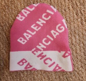 Balenciaga Pink Logo Beanie NWT